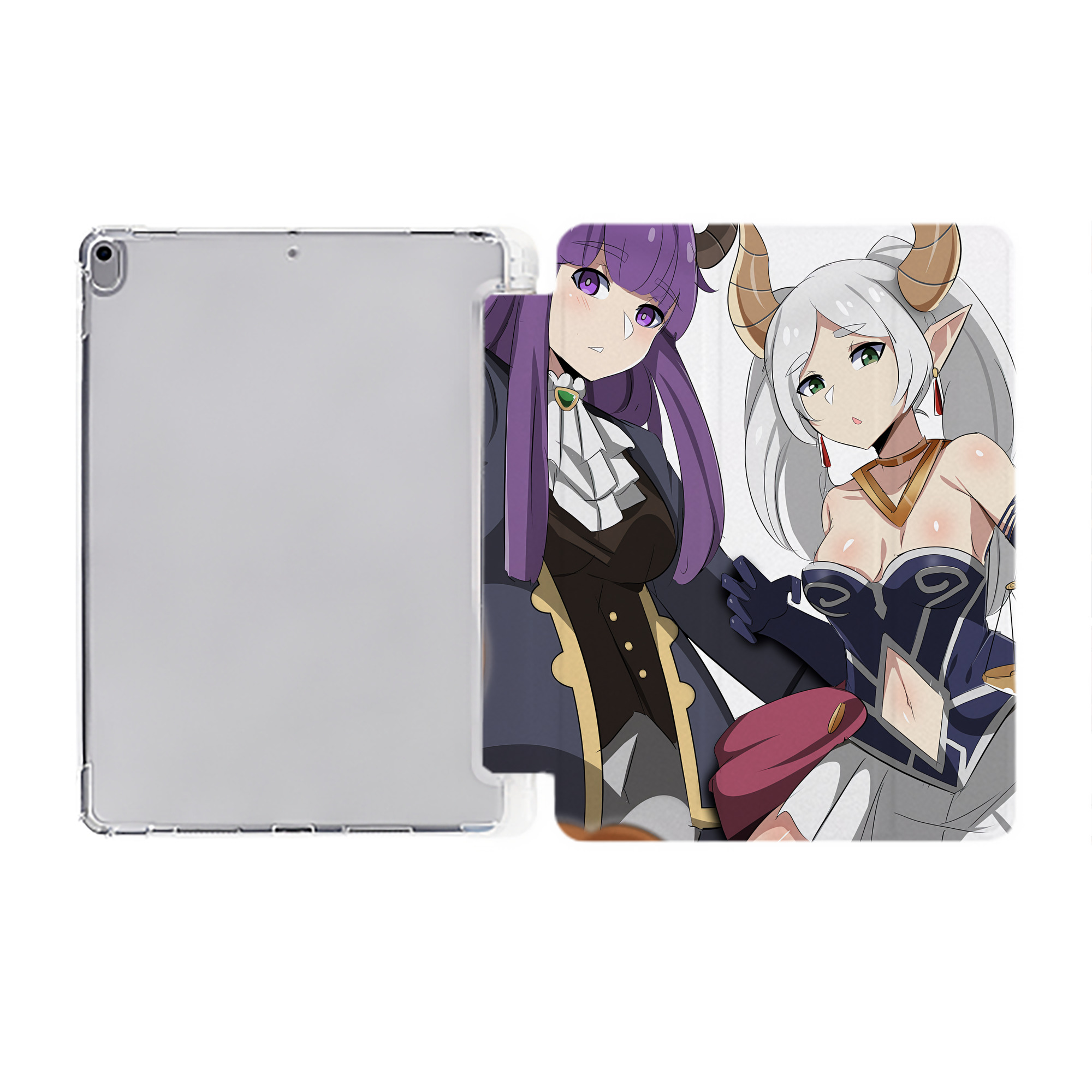 （画像用） 葬送のフリーレン Frieren IPad ケース ペン収納付き 三つ折りスタンド PUレザー×シリコン 対応機種9.5/10.5/10.9インチ